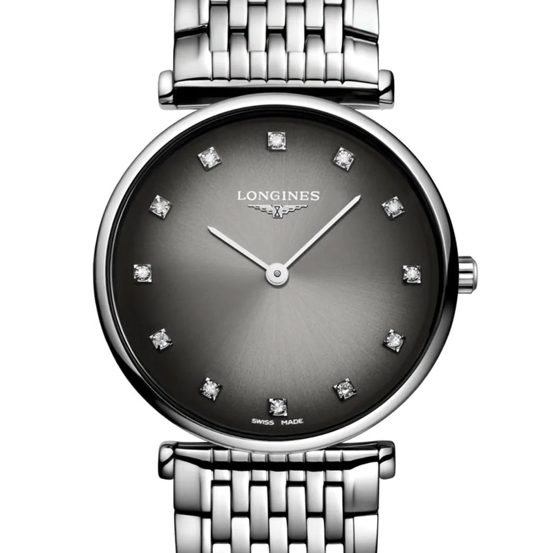 Longines 29MM La Grande Classique Gradient Grey Dial Diamond Markers Watch L45124776