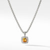 Petite Albion Citrine 11MM Diamond Necklace