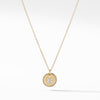 David Yurman Initial "B" Pendant with Diamonds in Gold on Chain