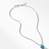 David Yurman Chatelaine Pendant Necklace with Blue Topaz and Diamonds 11mm