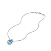 David Yurman Chatelaine Pendant Necklace with Blue Topaz and Diamonds, 14mm