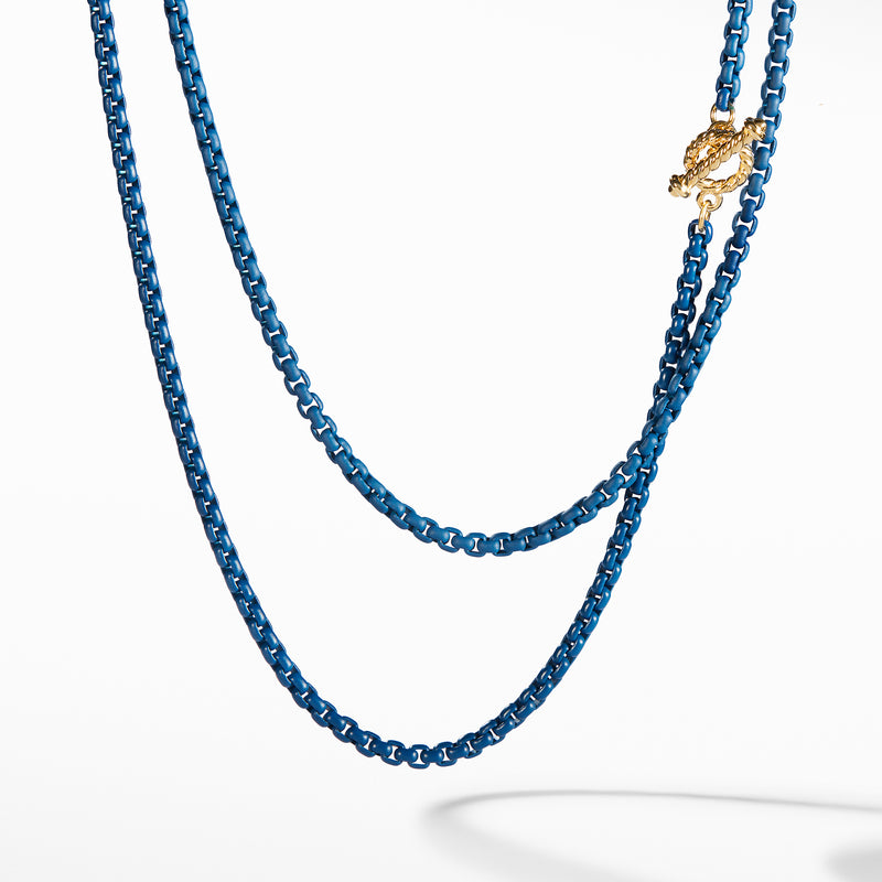 DY Bel Aire Chain Necklace in Navy with 14K Gold Accents