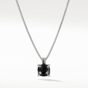 David Yurman Chatelaine Pendant Necklace with Black Onyx and Diamonds, 11mm