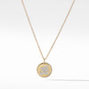 David Yurman Cable Collectibles Om Necklace with Diamonds in 18K Gold