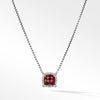 Petite Chatelaine Pave Bezel Pendant Necklace with Diamonds 7MM