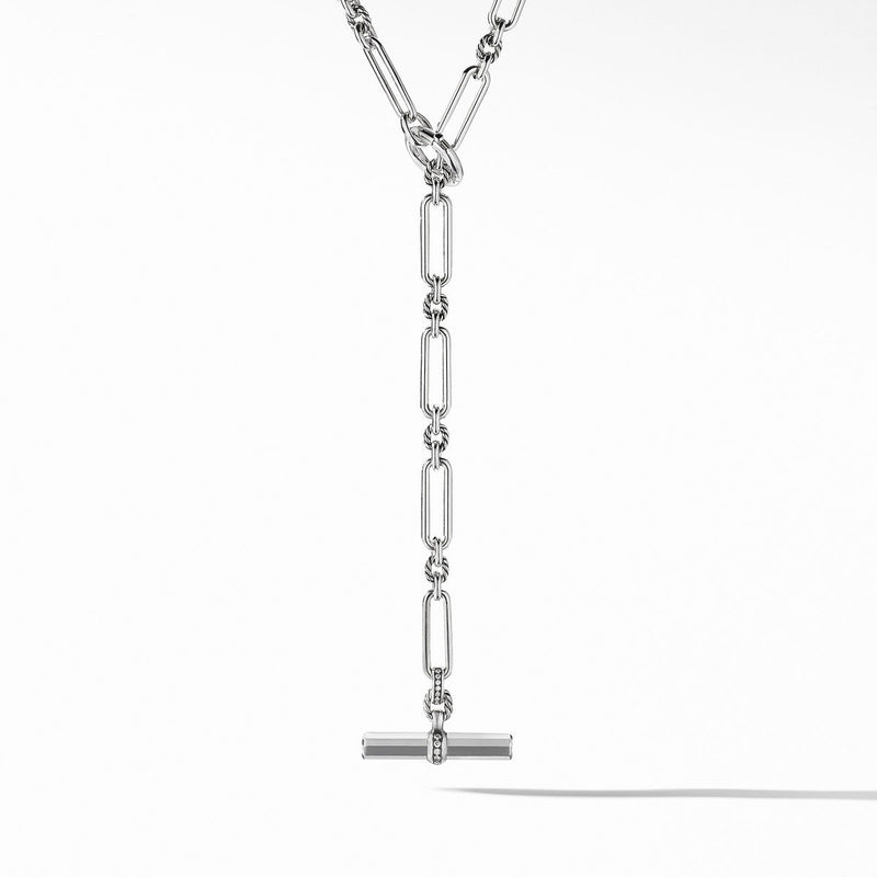 David Yurman Lexington Y Toggle Diamond Necklace