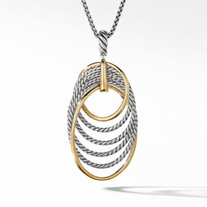 David Yurman Origami Silver 18k Gold Long Necklace