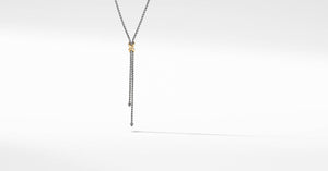 David Yurman Petite X Lariat Y Necklace with 18K Yellow Gold