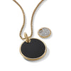 DY Elements Convertible Pendant Necklace in 18K Yellow Gold with Black Onyx and Mother of Pearl and Pave Diamonds