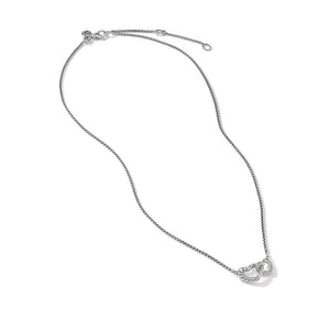 David Yurman Cable Collectibles Double Heart Necklace with Diamonds