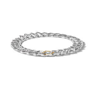 David Yurman Carlyle Necklace in Sterling Silver with 18K Yellow Gold