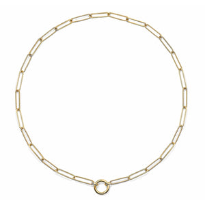 DY Madison Elongated Chain Necklace in 18K Yellow Gold, 5MM