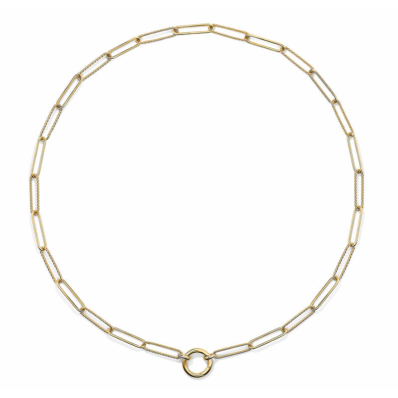 DY Madison Elongated Chain Necklace in 18K Yellow Gold, 5MM