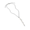David Yurman Pearl and Pave Y Necklace in Sterling Silver with Diamonds