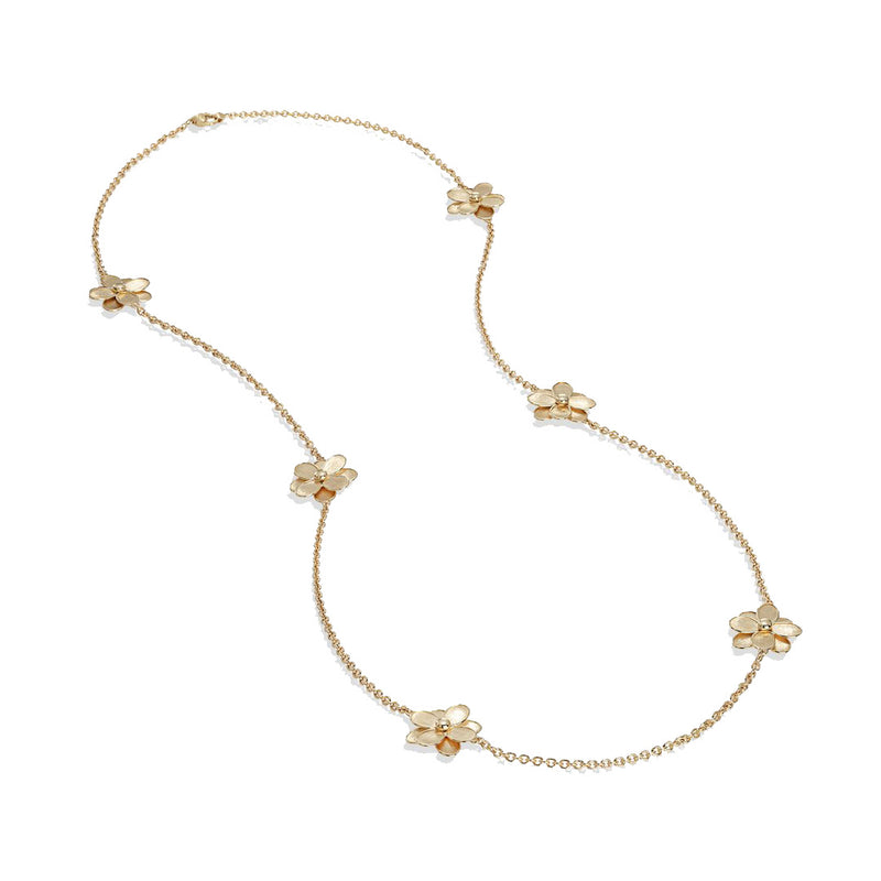 Marco Bicego Petali Collection 18K Gold Long Flower Necklace CB2472