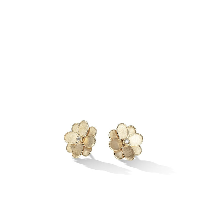 Marco Bicego 18k Gold Petali Flower Stud Earrings OB1678 B Y