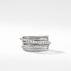 David Yurman Crossover 11MM Wide Ring with Diamonds