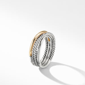 David Yurman Crossover Narrow Ring with 18K Yellow Gold 7MM