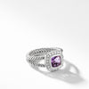 david yurman Albion 12MM Petite Ring with Diamonds amethyst