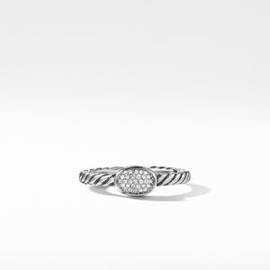 David Yurman Cable Collectibles Oval Ring with Diamonds