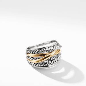 David Yurman Crossover Wide Ring with Gold