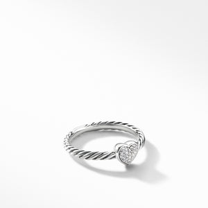 David Yurman Cable Collectibles Heart Ring with Diamonds