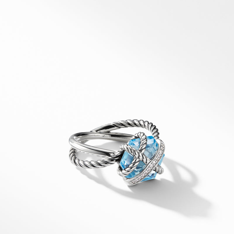 David Yurman Cable Wrap Ring with Diamonds 10MM