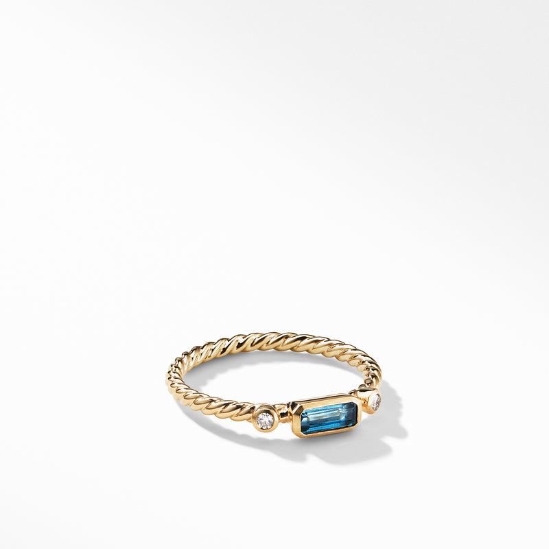 Novella Ring in Hampton Blue Topaz with Diamonds