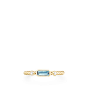 Novella Ring in Hampton Blue Topaz with Diamonds