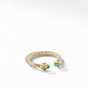 David Yurman Renaissance Ring in 18K Gold with Emeralds