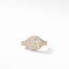 Mini Pinky Ring in 18K Yellow Gold with Pave Diamonds