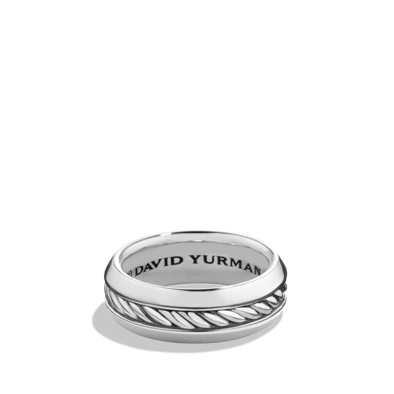 David Yurman Men's Cable Insert Classic Band Ring