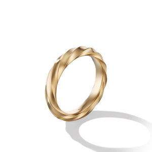 David Yurman Cable Edge Band Ring in Recycled 18K Yellow Gold