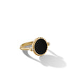 David Yurman Elements Swivel Ring in 18K Yellow Gold with Black Onyx and Mother of Pearl and Diamonds