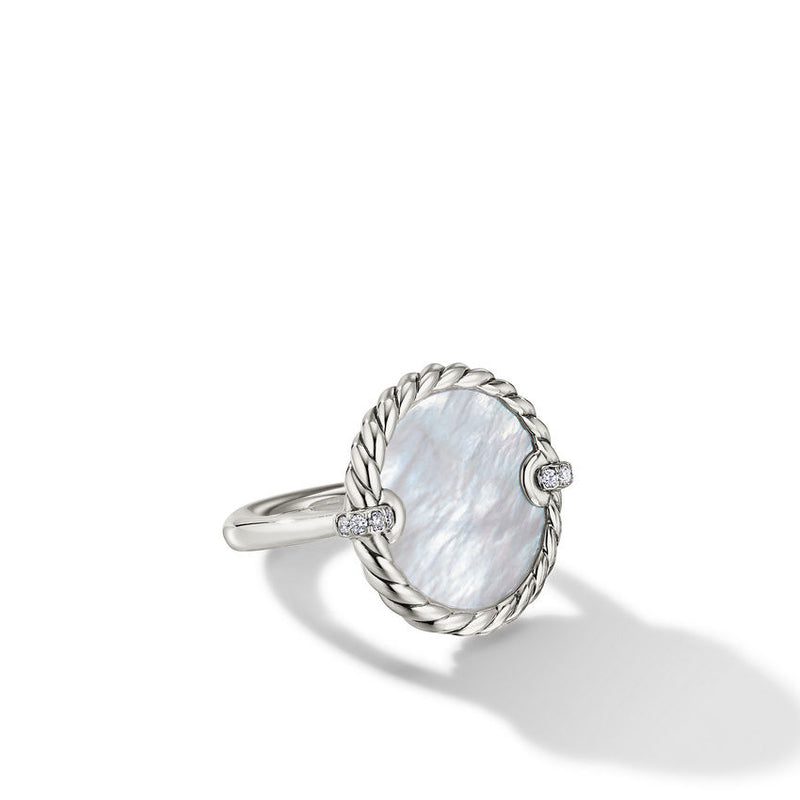 David Yurman Elements Ring with Mother of Pearl and Diamonds