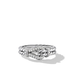David Yurman Throughbred Loop Ring with Pave Diamonds 4MM