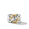 David Yurman Carlyle Ring in Sterling Silver with 18K Yellow Gold