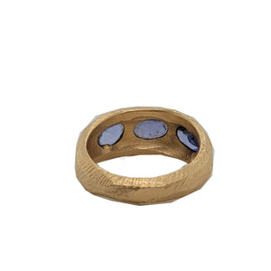Page Sargisson 18k Gold Three  Blue Sapphires Ring