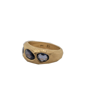 Page Sargisson 18k Gold Three  Blue Sapphires Ring