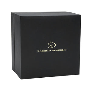 Roberto Demeglio 18K White Gold & Glossy Black Ceramic Pura Alternating Diamond Hoop Earrings