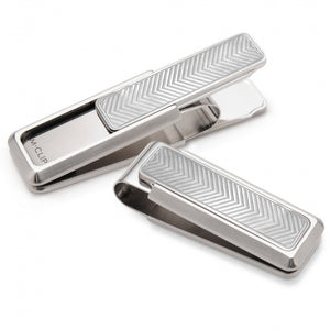 Stainless Brushed With Etched Chevron Money Clip by M-Clip