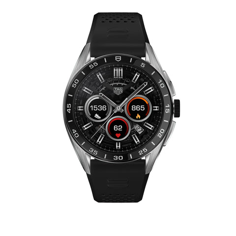 TAG Heuer Connected - Steel Case 45 mm - Black Rubber Strap -  SBR8A10.BT6259