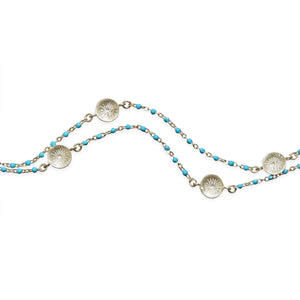 Page Sargisson Astrid Turquoise Blue Enamel Necklace
