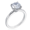 Mirabeau Round Diamond Plain Platinum Engagement Ring