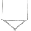 Doves Diamond Triangle Pendant Necklace in 18K White Gold
