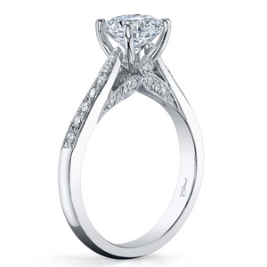 Round Diamond 18K White Gold 1.00 Carat Engagement Ring