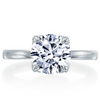 Mirabeau Round Diamond Plain Platinum Engagement Ring