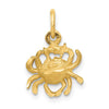 14k yellow gold cancer charm
