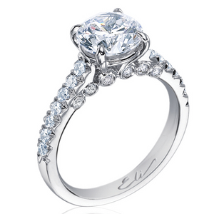 La Mer Round Diamond Engagement Ring Platinum 2.00 carat