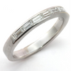 Baguette Diamond Channel Set White Gold Wedding Band Ring 18K